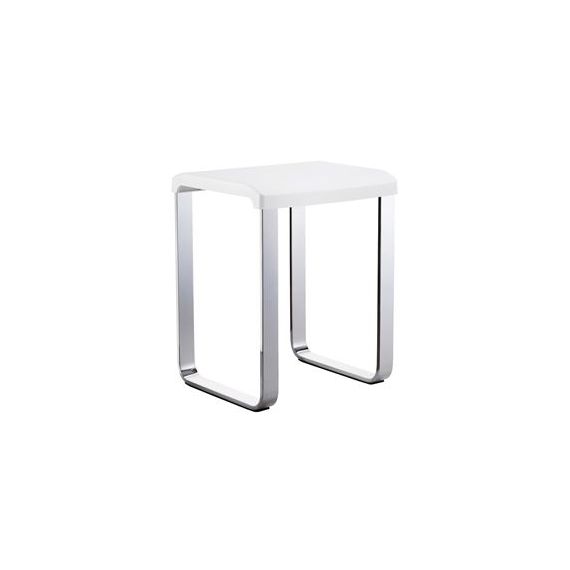 Smedbo Outline Shower Chair With White Seat
