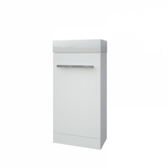 Kartell Purity White Cloakroom Unit With Ikon 400mm Basin