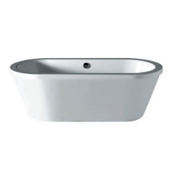 Carron Halcyon Oval Shaped Freestanding Double Ended White Carronite Bath