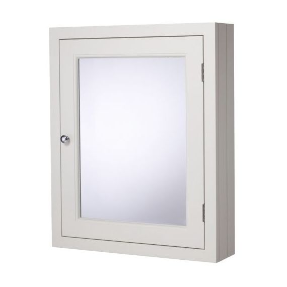 Roper Rhodes Hampton 560 1 Door Traditional Mirror Cabinet - Chalk White