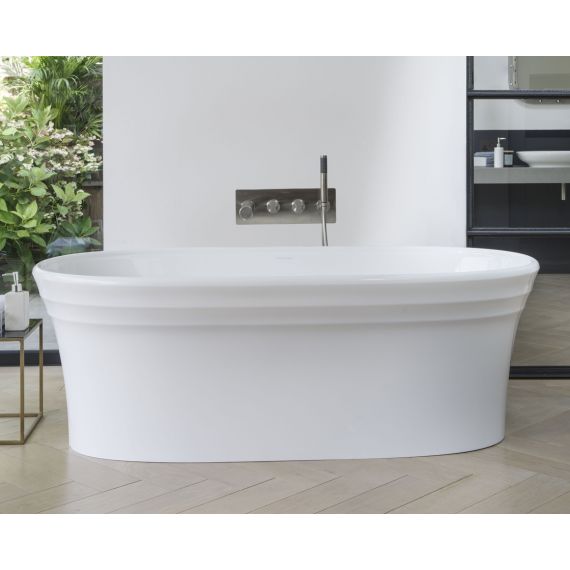 Victoria + Albert Warndon Traditional Freestanding Bath Quarrycast Gloss White