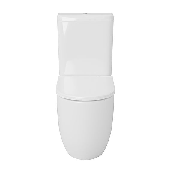 Heritage Stamford CC Toilet Pan Cistern and Soft Close Seat White 