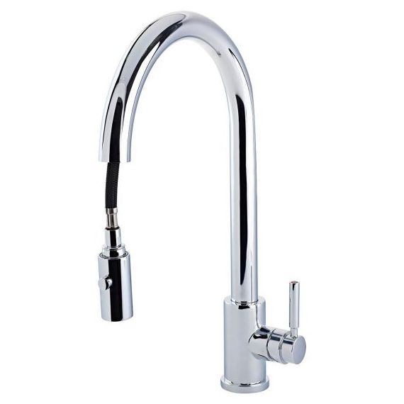 Perrin & Rowe 4044 Juliet Sink Mixer With Pull Out Spray Aged Brass