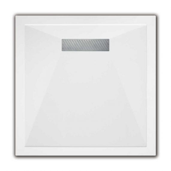 TrayMate Square TM25 Linear 900 x 900mm White Shower Tray