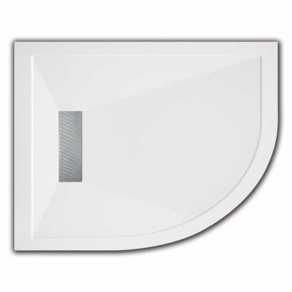 Traymate Offset Quadrant TM25 Linear 1200 x 900mm Right Hand White Shower Tray