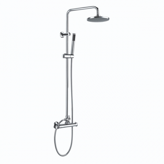 Scudo Tidy Round Thermostatic Bar Valve with Riser Rail SHOWER008