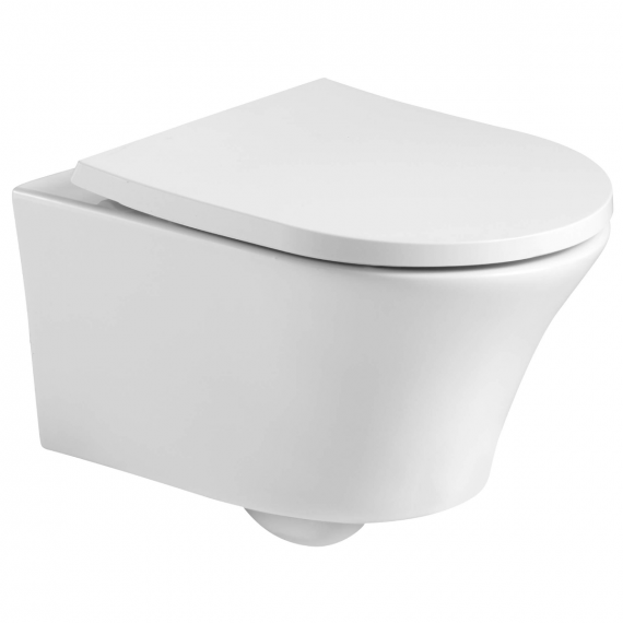 Kartell Kameo Rimless Wall Hung Toilet Pan With Soft Close Seat