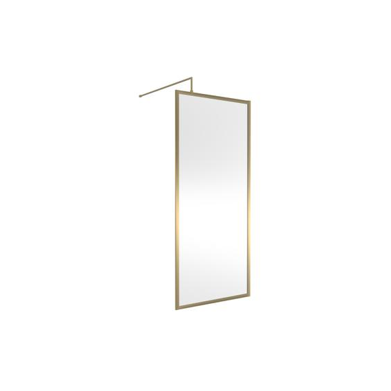 Hudson Reed Full Outer Frame Wetroom Screen 1950x900x8mm Brushed Brass WRFBB1990