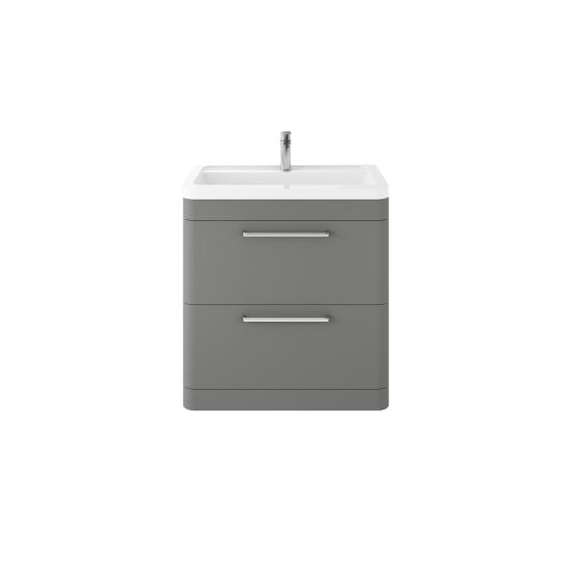 Hudson Reed Floor Standing 800mm Cabinet & Ceramic Basin Cool Grey SOL203A