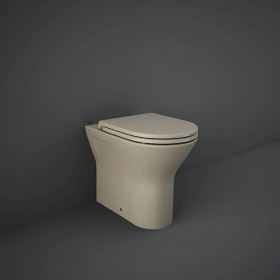 RAK Feeling Back To Wall Rimless Curved Toilet Pan Matt Cappuccino