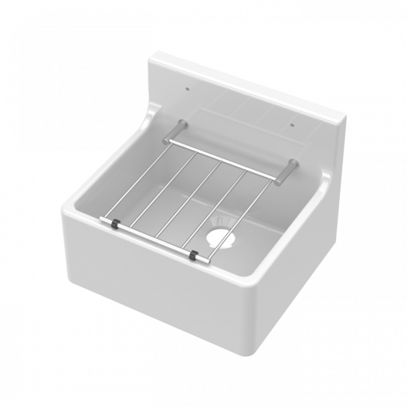 Nuie Fireclay Cleaner Sink 455mm White CS10318