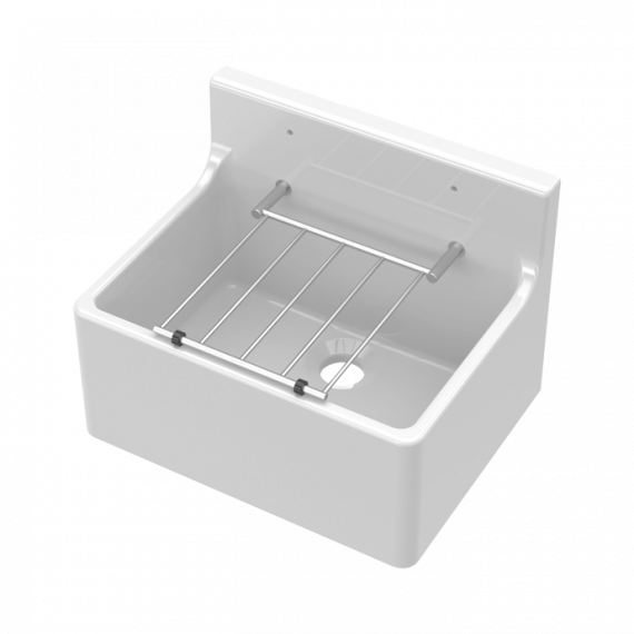 Nuie Fireclay Cleaner Sink 515mm White CS10421
