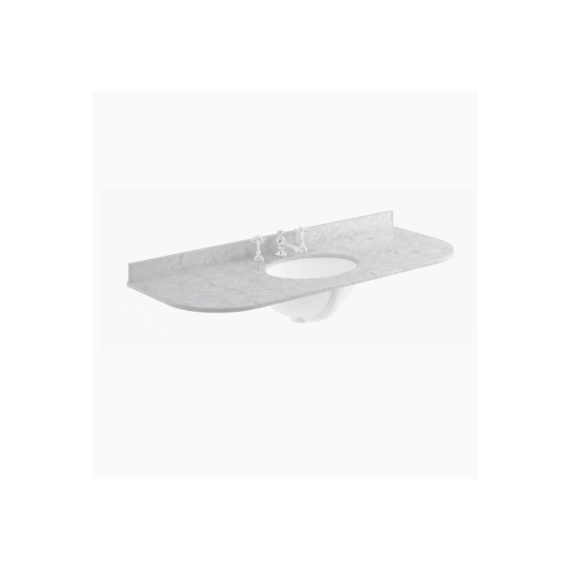 Bayswater 1200mm Single Bowl with Radius 3 Tap Hole - Grey Marble
