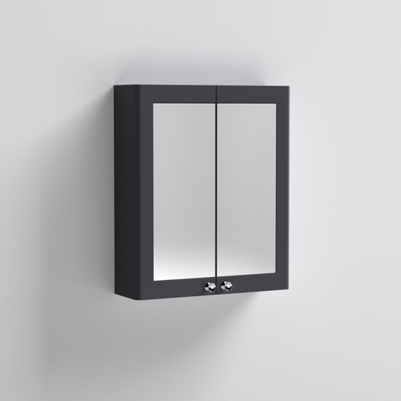 Nuie Classique 600mm Mirror Cabinet Soft Black