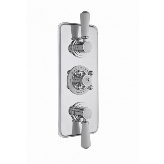 Bayswater Triple Concealed Valve with Diverter - White/Chrome