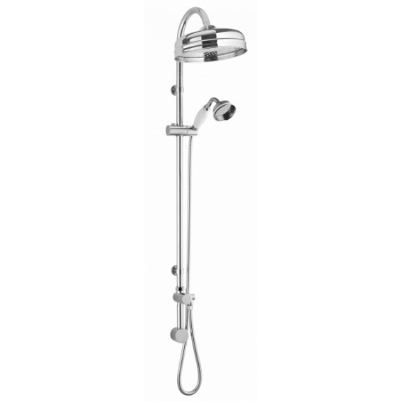 Bayswater Rigid Riser Kit with Concealed Elbow - White/Chrome