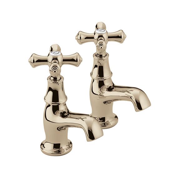 Bristan Colonial Basin Gold Plated Taps K 1/2 G