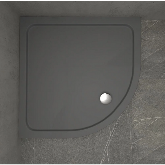 Kudos Kstone Slip Resistant Quadrant Shower Tray 900x900 - Grey - KSQ90SRGR