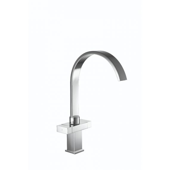 Kartell Square Dual Lever Kitchen Sink Mixer Tap Chrome