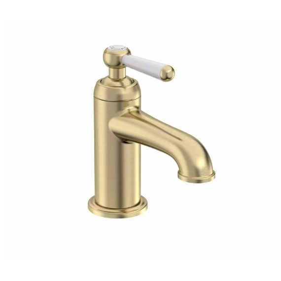 Tavistock Lansdown Single lever Basin Mixer With Click Waste Brushed Brass TLD2504
