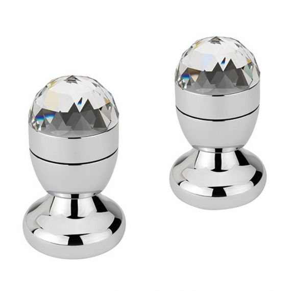 Sagttarius Swarovski Liberty Crystal "3/4" Deck Side Valves Chrome (pair) LC/187/C