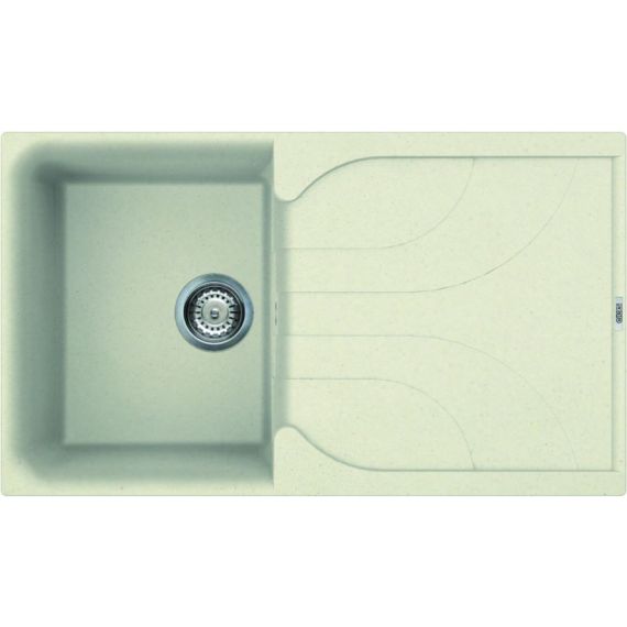Reginox Ego 1.0 Bowl Compact Granite Cream Sink 500mm x 860mm 
