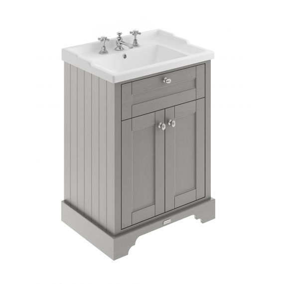 Hudson Reed Old London Storm Grey 600mm Cabinet & Basin (3TH)