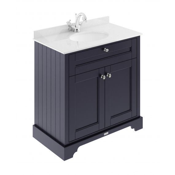 Hudson Reed 800mm Cabinet & Marble Top (1TH) Twilight Blue LOF328