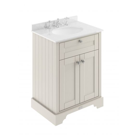 Hudson Reed Old London Timeless Sand 600mm Cabinet & Marble Top (3TH)