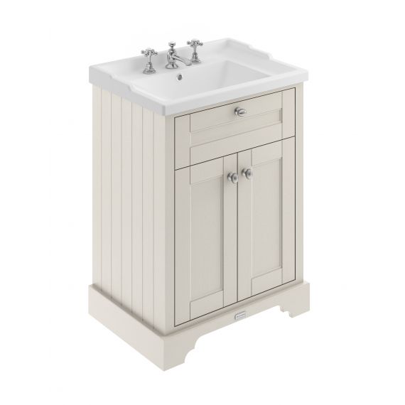 Hudson Reed Old London Timeless Sand 600mm Cabinet & Basin (3TH)