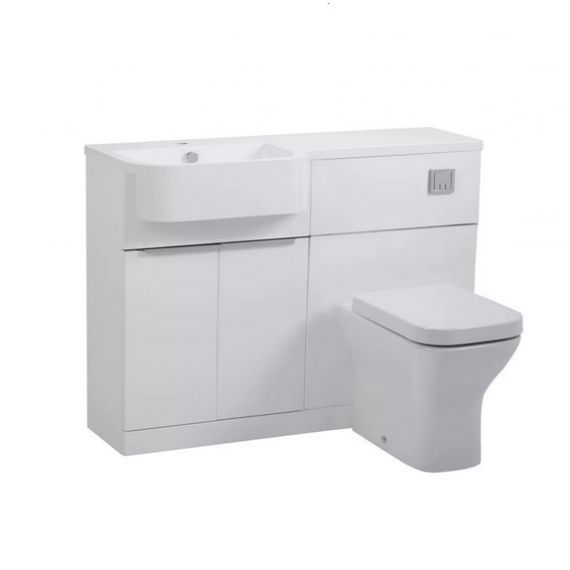 Tavistock Match 1200 Furniture Unit Left - Gloss White - MAT12LW