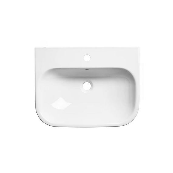 Roper Rhodes 560mm Note Standard Depth Semi-Countertop Basin with 1 Tap Hole - White - N3SCBAS