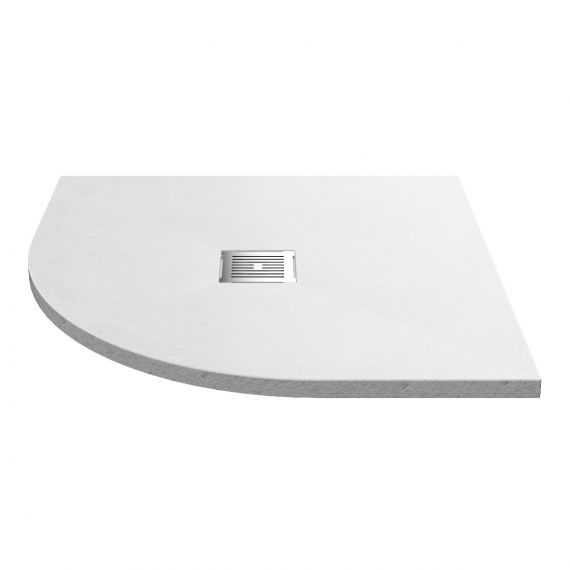 Hudson Reed Slate White Slimline Quadrant Shower Tray 900 x 900