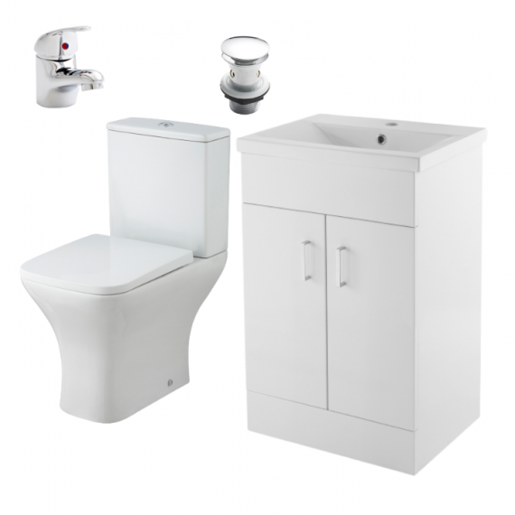 Nomad Square Furniture Suite Package 500mm Gloss White