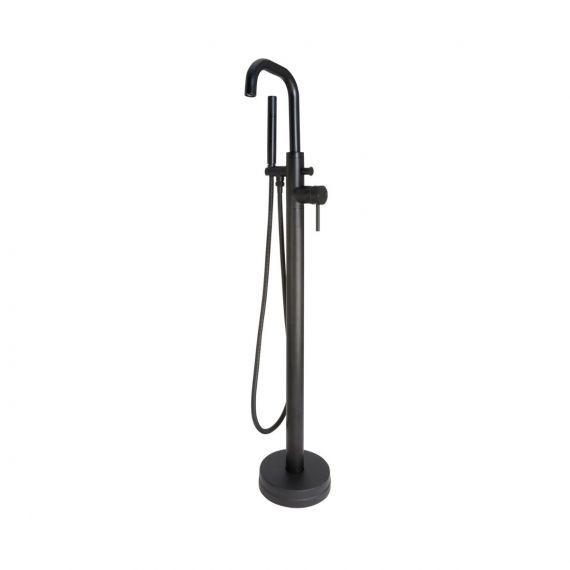 Scudo Core Freestanding Bath Shower Mixer Tap Matt Black