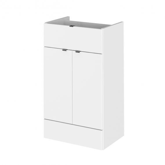 Hudson Reed Fusion Gloss White 500mm Drawer Lined Unit