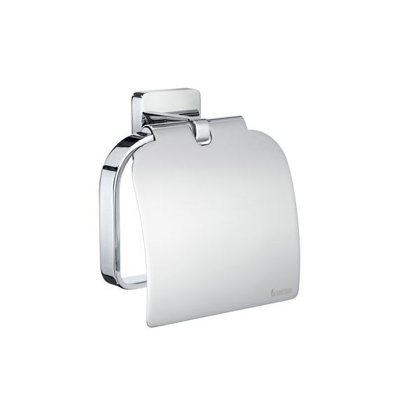 Smedbo Ice Fixed Toilet Roll Holder with Cover Chrome