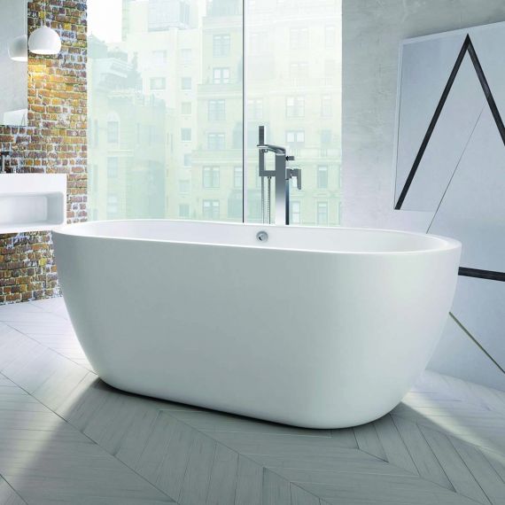 Scudo Onyx 1655 x 750 Freestanding Bath White