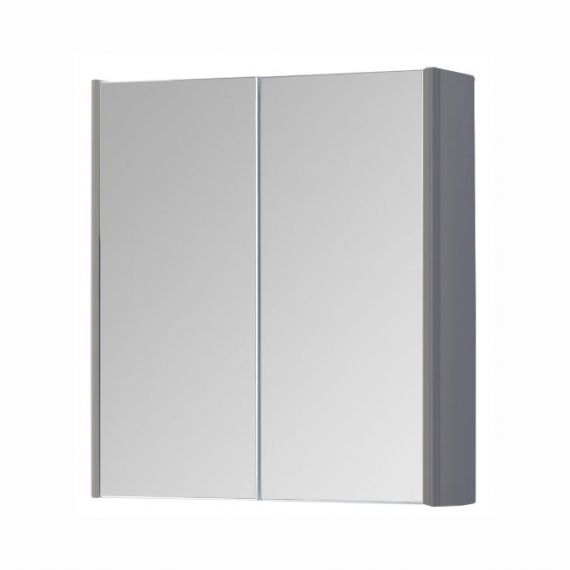 Kartell Options 600mm Basalt Grey 2 Door Mirror Cabinet