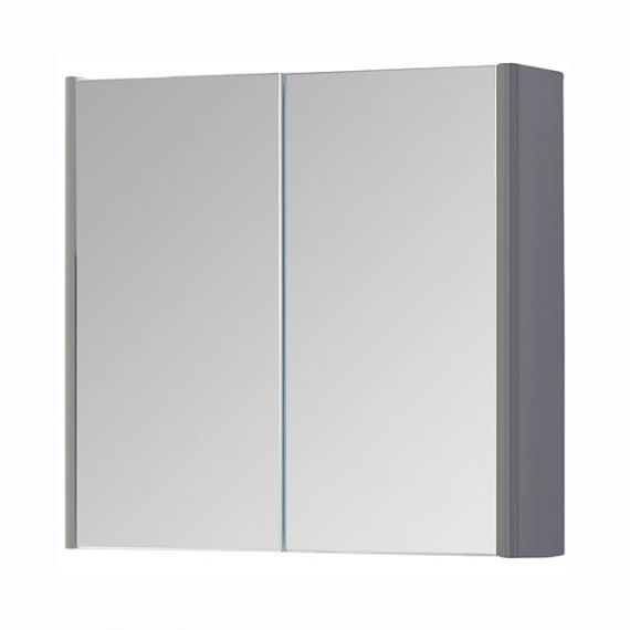 Kartell Options 800mm Basalt Grey 2 Door Mirror Cabinet