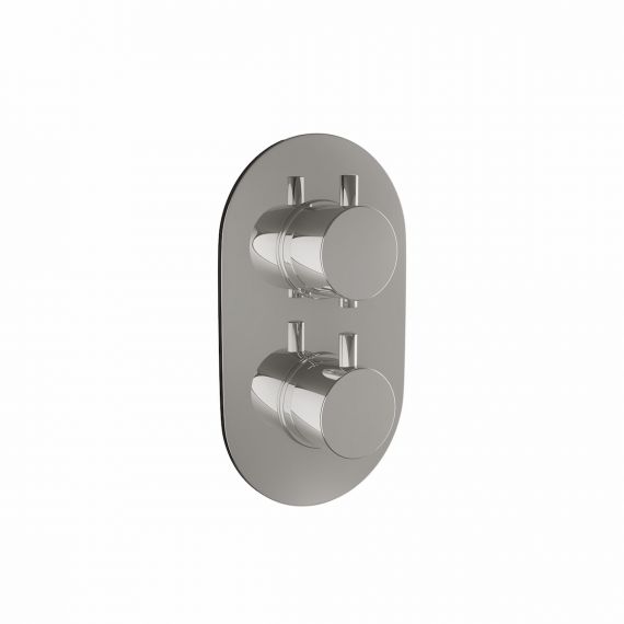 Scudo Oval Concealed Shower Valve Plate With 2 Holes 