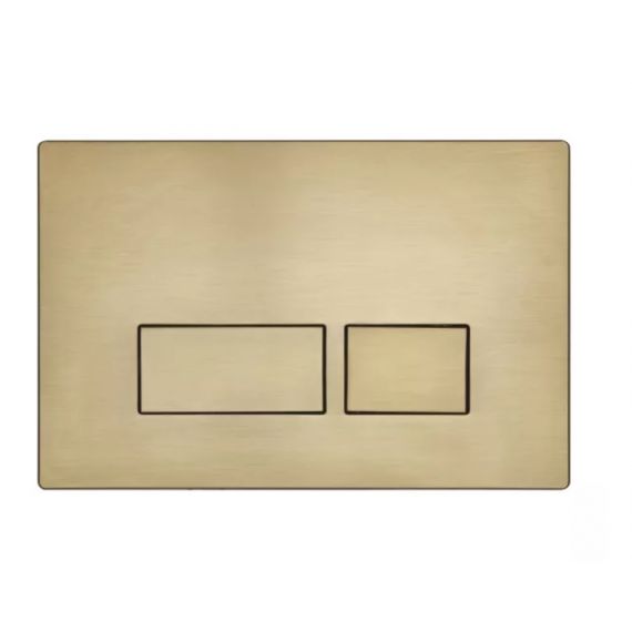 Roper Rhodes Plaza Square Dual Flush Plate - Brushed Brass - TR9036