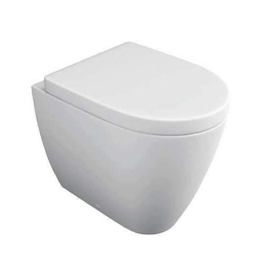 Genoa Back to Wall WC Rimless Toilet Pan with Soft Close Seat