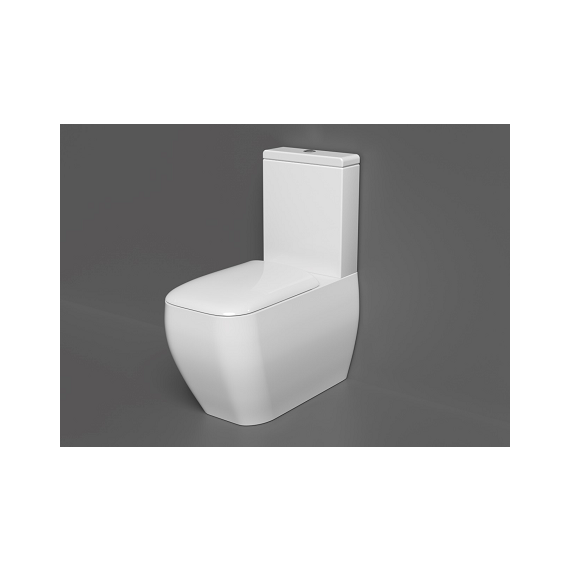 Metropolitan Close Coupled Fully Back To Wall WC Inc Soft Close Seat RIMLESS By Rak