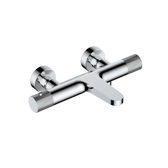 RAK-Amalfi Wall Mounted Exposed Thermostatic Bath Shower Mixer in Chrome