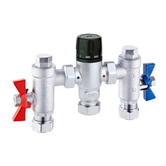 RAK-Compact Commercial Thermastatic Mixing Valve 22mm