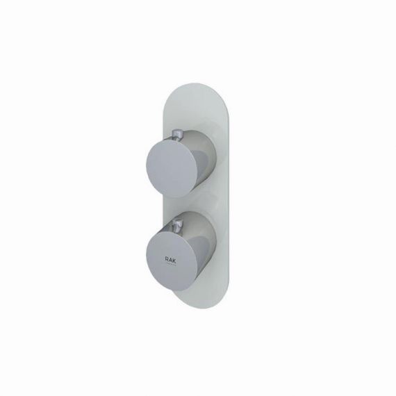 RAK-Feeling Round Single Outlet Thermostatic Concealed Shower Valve in Greige
