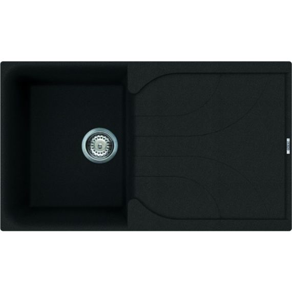 Reginox Ego 1.0 Bowl Compact Granite Black Sink 500mm x 860mm 
