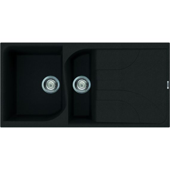 Reginox Ego 1.5 Bowl Compact Granite Black Sink 500mm x 1000mm 
