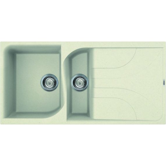 Reginox Ego 1.5 Bowl Compact Granite Cream Sink 500mm x 1000mm 